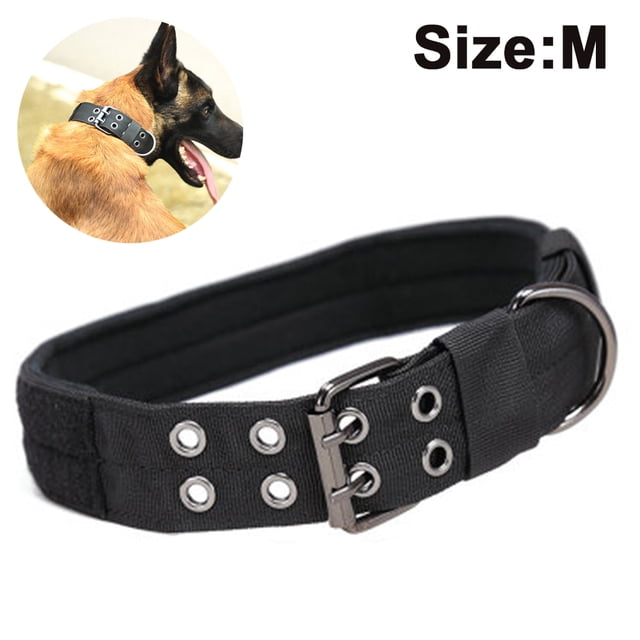 Collar reflectante para perros, táctico, de nailon, antidesgaste, ajustable en cinco velocidades para perros medianos y grandes.