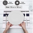 thumbnail image 3 of Ruvanti Placemats 100% Cotton 13x19 inch, Dining Table Placemats Set of 6, Modern Place Mats for Dining Table Décor, Kitchen & Table Linens, Coffee Mat for Christmas Dinners – Navy Stripe, 3 of 8