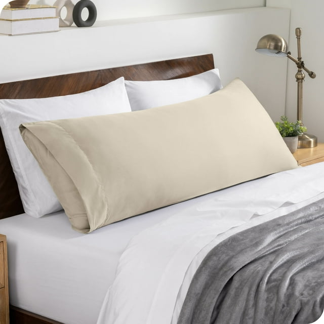 Bare Home Funda de Almohada Corporal - Cierre Tipo sobre - Ultra Suave - Doble Cepillado - Color Arena