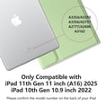 thumbnail image 2 of Funda con teclado MMK para iPad 11.ª y 10.ª generación con Bluetooth, color verde, 2 of 8