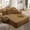 Camel, variant on YWEN 60.2" Oversized Chaise Lounge Chair, Boneless Corduroy Cloud Couch, Deep Seat Convertible Sofa Bed with 3 Pillows, Wide Armrests, Side Pocket, No Assembly