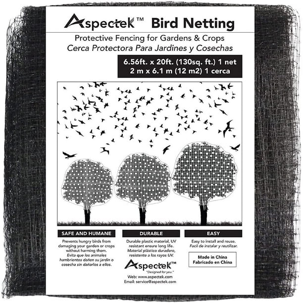 Anti Bird Protection Net Mesh, Garden Plant Netting, Protect Plants and  Fruit Trees from Rodents, Birds and More - 7 x 20 ft. 