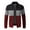 Red, variant on Mens Sweater Cardigan Mens Casual Thick Cardigan Sweater Color Stitching Jacket Collar Top M-XXL