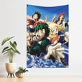 thumbnail image 4 of My Hero Academia Tapestry, Anime Wall Poster Art, Wall Tapestry For Bedroom Living Room Dorm Room, Wall Hanging For Festival Party Events Background Photography Backdrop, 60x40 Inch, 4 of 9