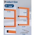 thumbnail image 2 of Heavy Duty Steel Lumber Storage Rack Set – Wall Mounted 3-Tier Wood Organizer Shelf – 600LBS Total Capacity – Garage, Rack, Workshop, Firewood – 2 Pack – Orange (2件装), 2 of 6