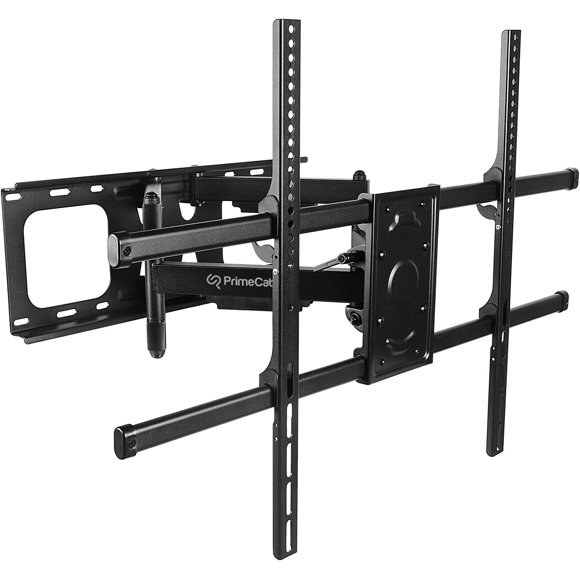 50"-90" Full Motion TV Wall Mount Bracket, Heavy Duty Dual-Arm Free Motion Articulating Mount with Swivel Tilt Extension up to 165lbs and Max VESA 800x600mm