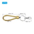 thumbnail image 2 of Uxcell Wristlet Keychains Wrist Lanyard Keychain Hand Strap Keys Holder Golden 2 Pack, 2 of 5