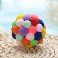thumbnail image 1 of Cat Toys Balls, Cat Pom Pom Balls Cat Toys Interactive Playing Chewing Toys Colorful Soft Fuzzy Balls with Bell for Indoor Cats and Kittens Exercise Interactive Training Tool, 1 of 8