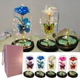 thumbnail image 3 of Rose Flowers Glass Rose LED Light Gift for Valentine‘s Day Blue, 3 of 5