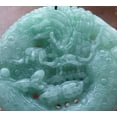 thumbnail image 2 of Certified Green Burma Natural A Jade jadeite Pendant Dragon Mouse Rat Peanut Ruyi Necklace 589375 TN, 2 of 8