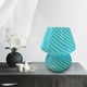 thumbnail image 5 of Lámpara de mesa con forma de hongo de cristal LED pequeña, luces de noche para escritorio, decoración para sala de estar Azul, 5 of 8