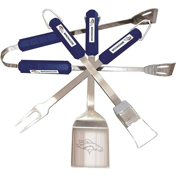 Broncos 4-Piece BBQ Set