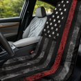 thumbnail image 4 of XYZCANDO Car Seats Cover Versatile Car Seat Protector for Swimming Running Beach, Car Seat Towel Cover Sweatproof, Thin Red Line Flag, 4 of 11
