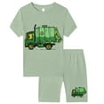 thumbnail image 1 of Hiiyo Pyjama pour Petits Garçons à Imprimé Camion, T-Shirt à Manches Courtes et Short, Tailles 1-9, 1 of 2