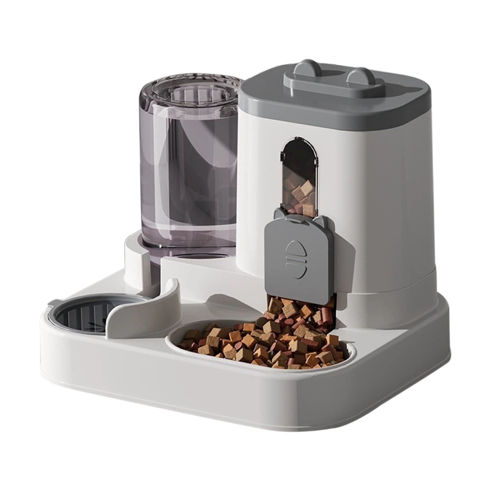 2-in-1 Automatic Pet Feeder and Water Dispenser, Large Capacity Self-Feeding for Small and Medium Dogs or Cats, No Electricity Needed for Home, Travel, Vacation, Office Use
