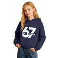 thumbnail image 4 of Tiweut Kids 67 Hoodie 6 7 Meme Six Seven Days of School Hooded Sweatshirt Funny 6 7 Number Printed Long Sleeve Pullover Tops,Navy,5-6 Y, 4 of 6