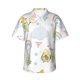 thumbnail image 1 of Balery Green Blue Avocado Camisas hawaianas de manga corta para hombre, camisas playeras de corte holgado, camisas de vacaciones con botones,Small, 1 of 7