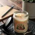 thumbnail image 4 of Merry Christmas Santa Reindeer Antlers Abyssinian Sleigh Xmas Winter Holiday Soy Wax Candle Cat Lover Kitten Owner Gifts 16oz White Vanilla Candle - 00023, 4 of 5