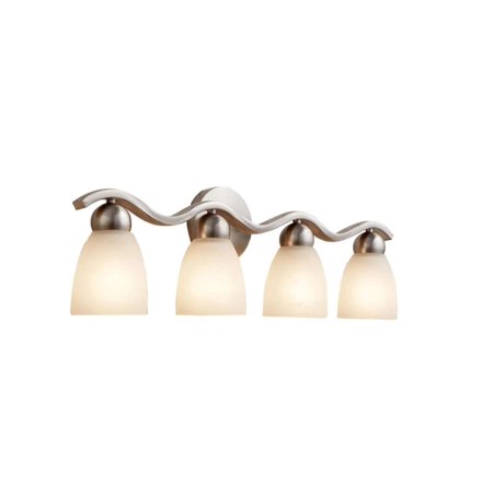 allen + roth Paces 4-Light Nickel Modern/Contemporary Vanity Light