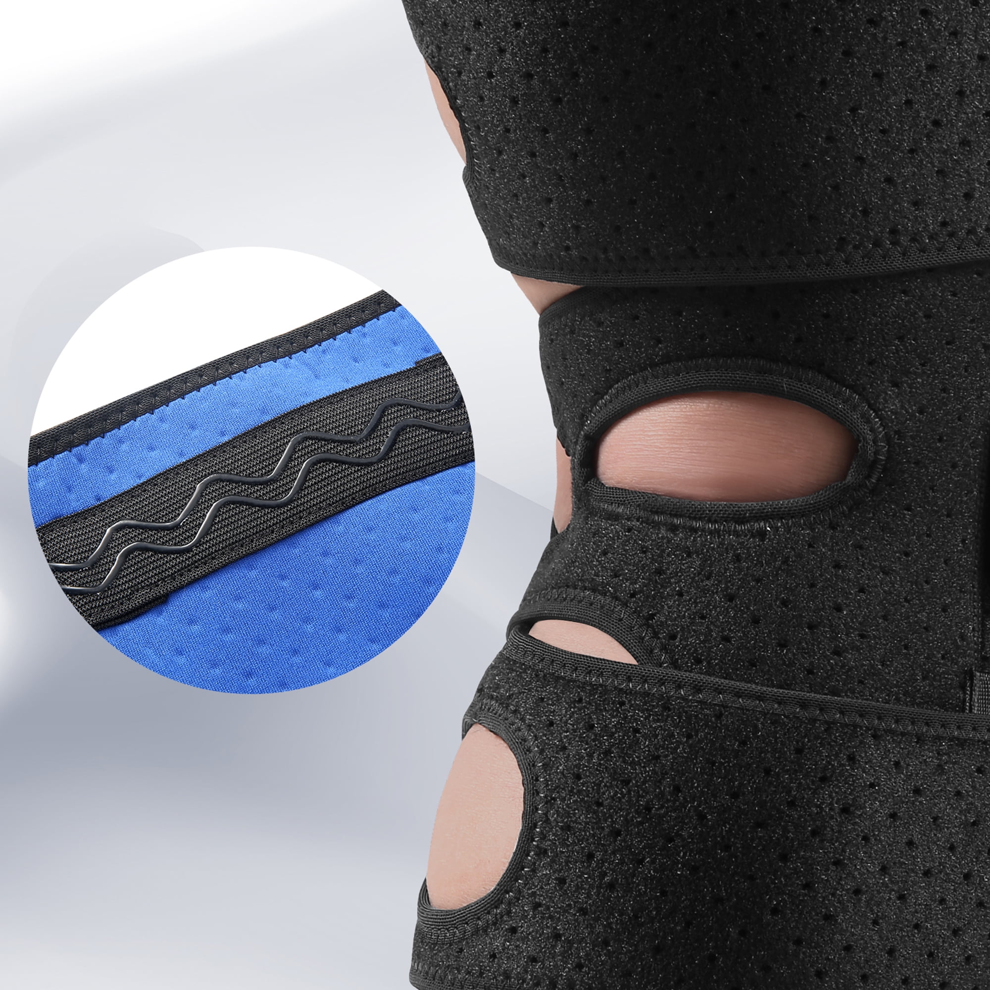 NEENCA Hinged Knee Brace with Side Stabilizers Adjustable Knee Compression Sleeve Relieves Meniscus Tear,ACL,MCL,Knee Support and Knee Pain Relief,Men & Women - M