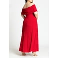 thumbnail image 2 of ELOQUII Women's Plus Size Off The Shoulder Maxi Dress, 2 of 5