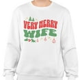 thumbnail image 2 of Very Merry Wife Sweatshirt Unisex Large White, 2 of 5