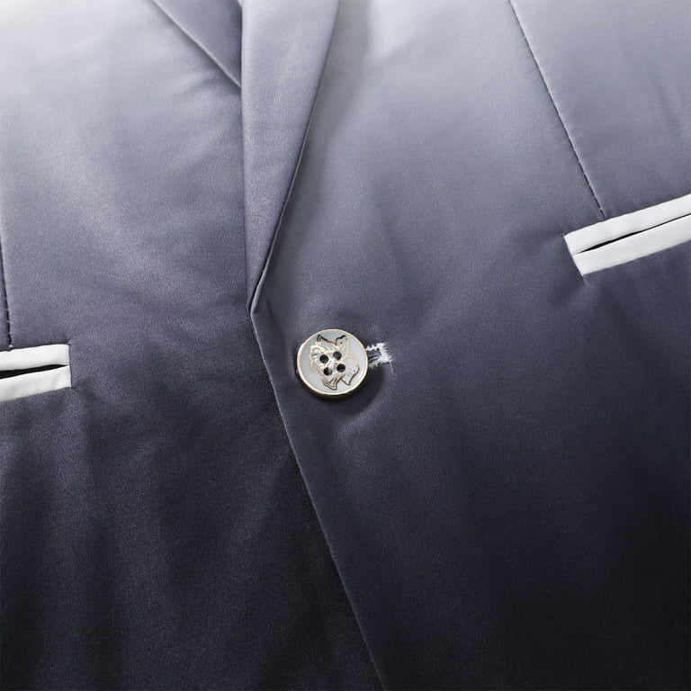 Smihono Men's Trendy Blazer Corduroy Jacket Suit Long Sleeve Tuxedo Slim Fit Solid Sports Business Pocket Work Office Lapel Collar Formal Button Front