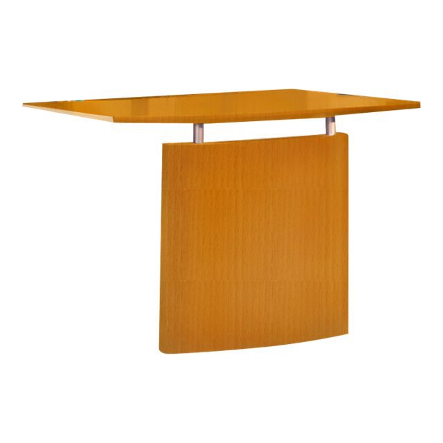 Mayline Napoli - Composant de Retour de Bureau - Rectangulaire Courbé (Droite) - Acajou