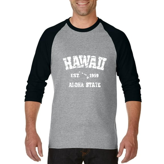 Artix - Mens Raglan Sleeve Baseball T-Shirts, up to Size 3XL - Hawaii