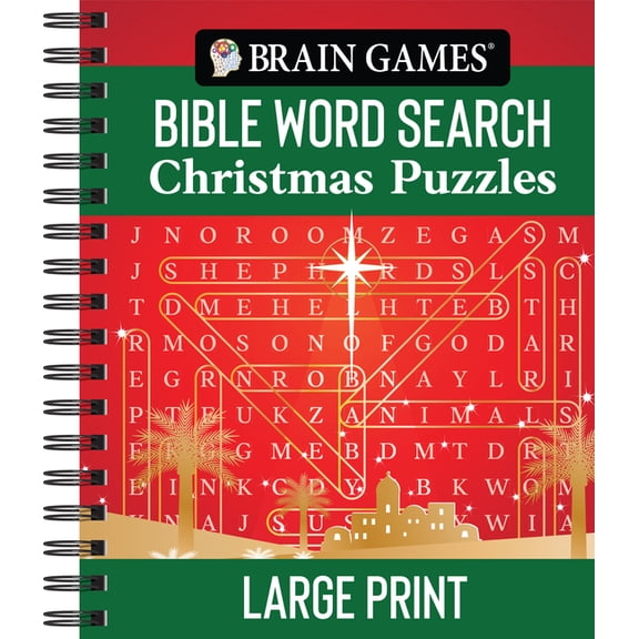 Brain Games BIBLE Word Search Large Print CHRISTMAS PUZZLES