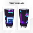 thumbnail image 3 of Saiise Geometry Dash Print Tumbler 20 Oz Stainless Steel Vacuum Insulated with Straw Coffee Cup for Home,Office,Outdoor Works Great for Ice Drinks and Hot Beverage, 3 of 8