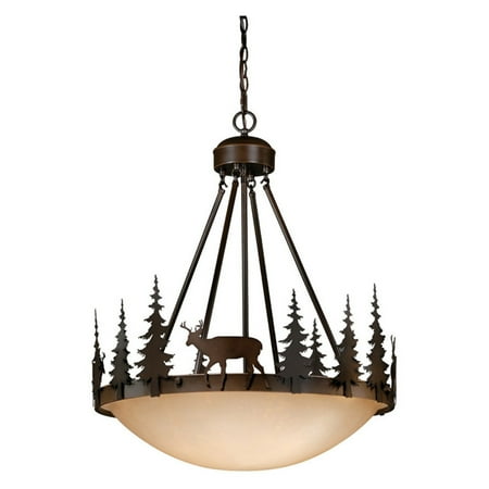 Large Pendant Lighting Fixture - Vaxcel Bryce Pendant - 24W in. Burnished Bronze