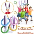 thumbnail image 4 of Darzheoy 4 Pack Inflatable Bunny Ears Ring for Kids Toy Gifts for Carnival Outdoor Game Easter Party Supplies 4 Color Girl Boy Easter Basket Stuffers Hat, 4 of 5
