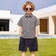 thumbnail image 2 of MDUKONU Toddler Boys Cargo Shorts Adjustable Waist Baggy Fit Cool Casual Shorts Football Workout Clothes for Kids Size: 3-4 Years Navy, 2 of 6