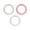 Gray/Pink/White, variant on Dr. Brown's Flexees Baby Teether, Beaded Rings, 100% Silicone, Gray/Pink/White, Infant-Toddler, 3-Pack