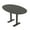 Asian Night w/Matte Black Base, variant on Boat Oval Bistro Height Meeting Table T-Shaped Metal Base 46x72 Bar Table