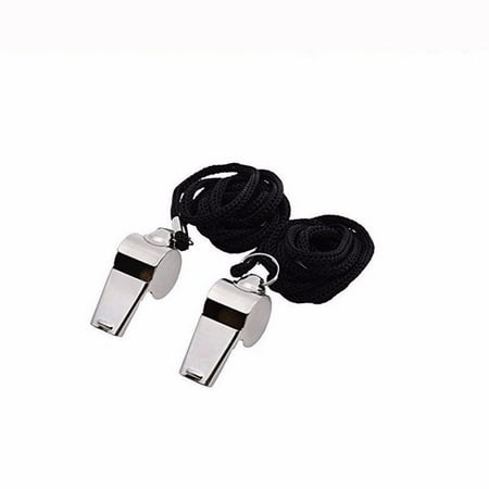 【JCXAGR】Metal Referee Coach Whistle Stainless Steel Extra Loud Whistle with Lanyard for School Sports Soccer Football Basketball