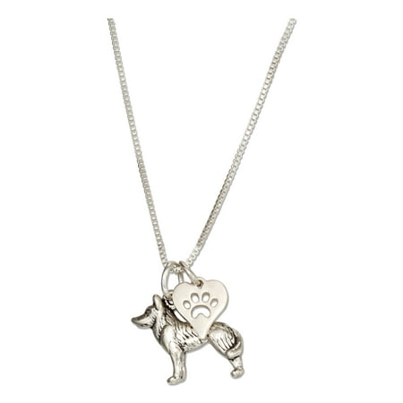 Sterling Silver Dog Pendant - STERLING SILVER 18
