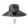 thumbnail image 2 of Ticikt Extra Wide Brim Solar Fan Hat, Mens Fishing Hiking Hat, Neck Flap Sun Hat, Solar Powered Cooling Cap Fisherman Hats,Color:Coffee, 2 of 3