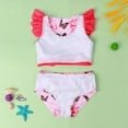 thumbnail image 4 of AJZIOJIRO Toddler Baby Little Girls 2 Piece Swimsuit High Waist Bikini Swimsuit Print Girls Swimsuit, 4 of 5