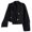 Black, variant on Gyexs Cropped Trench Coat for Women Pluss Size Lightweight Solid Long Sleeve Blazer Jackets Business Casual Fall Winter Tops, Khaki, Size XXXL