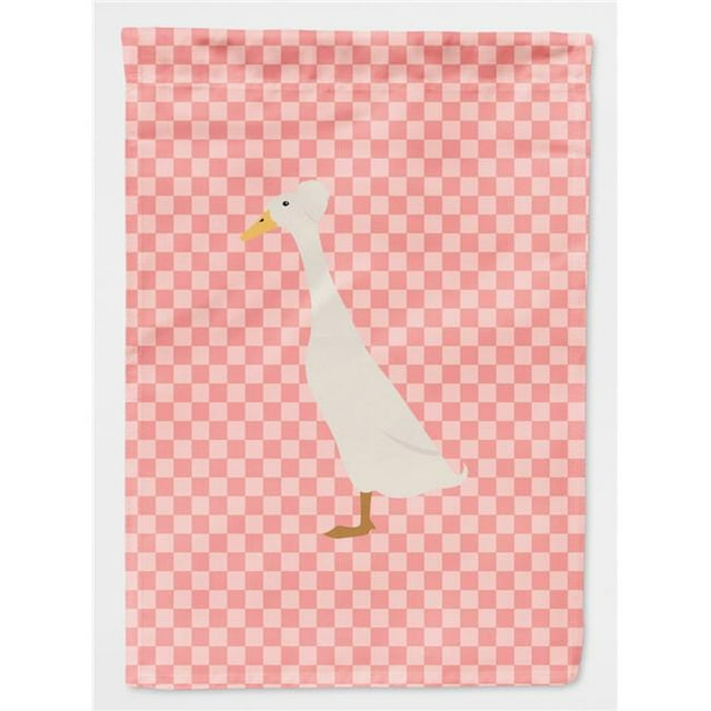 Carolines Treasures BB7859CHF Bali Duck Pink Check Canvas House Flag