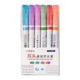 thumbnail image 2 of FENGGHAO 6 Colors Dual Tip Highlighter Pens Set Creative Markers With 6 Different Line Shapes Quick Drying Ink For Note Taking Journaling Drawing Art Supplies, 2 of 7