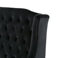 thumbnail image 4 of GDF Studio Merel Modern Glam Velvet Tufted Wingback Loveseat, Black and Dark Brown, 4 of 10