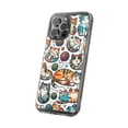 thumbnail image 2 of DistinctInk Clear Hybrid Case for Apple iPhone 16 Pro Max (6.9" Screen) - Colorful Cats and Yarn Playfulness - Lightweight Grip, 2 of 5