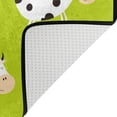 thumbnail image 4 of Coolnut Lightweight Soft Area Rugs 31x20 Inch, Cow Small Flowers Floor Mat Doormat for for Rooms Entrance Hardwood Floor Living Room 2'7" x 1'8"） Nursery Rugs, 4 of 6