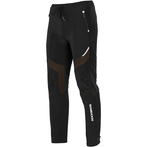FFIY Winter Cycling Pants Warm Ergonomics Men's Windproof Thermal Bicycling  Pants Black 
