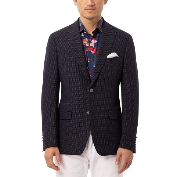 Tallia Orange Men’s Slim-Fit Dot Sport Jacket (Blue), Blue, 44 T