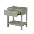 thumbnail image 4 of Benjara Fimo 27 Inch Nightstand with Drawer and Shelf, Glass Top, Modern Taupe Wood, 4 of 6