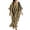 Gold, variant on Dvprdro Womens Casual Beach Maxi Dress V Neck 3/4 Sleeve Moire Print Side Slit Loose A Line Flowy Bohemian